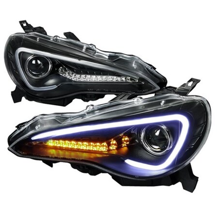Overtime Projector Headlight Black Housing with LED for 12 to 14 Scion FRS, 12 x 25 x 29 in. OV2654230